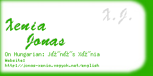 xenia jonas business card